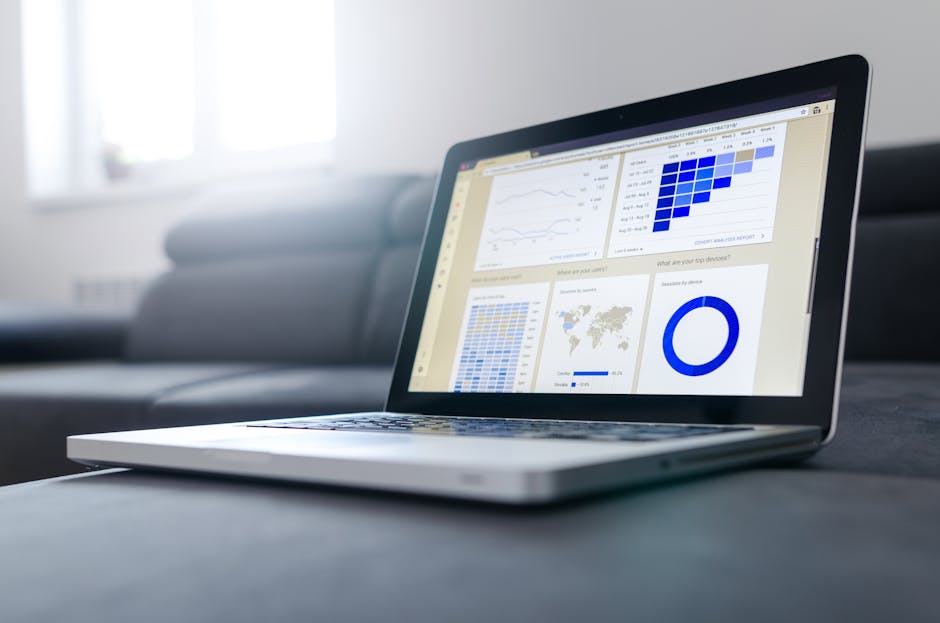 Search analytics dashboard showing SEO performance and rankings